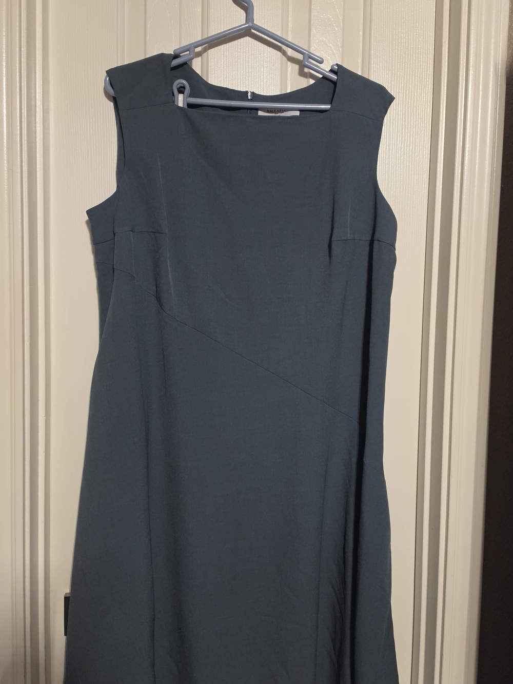 MM Lafleur Teal Sleeveless Midi Shift Dress